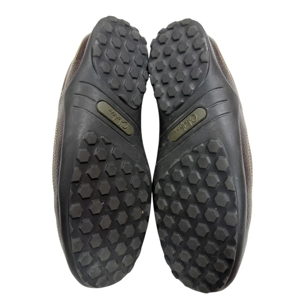 Cole‎ Haan Mens 9W Brown Leather Slip On Loafer Driving Moccasin Shoes